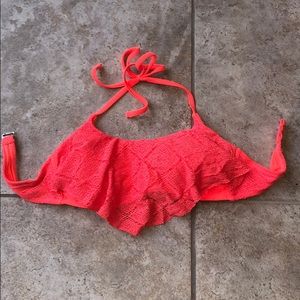 Target coral bathing suit top, size M